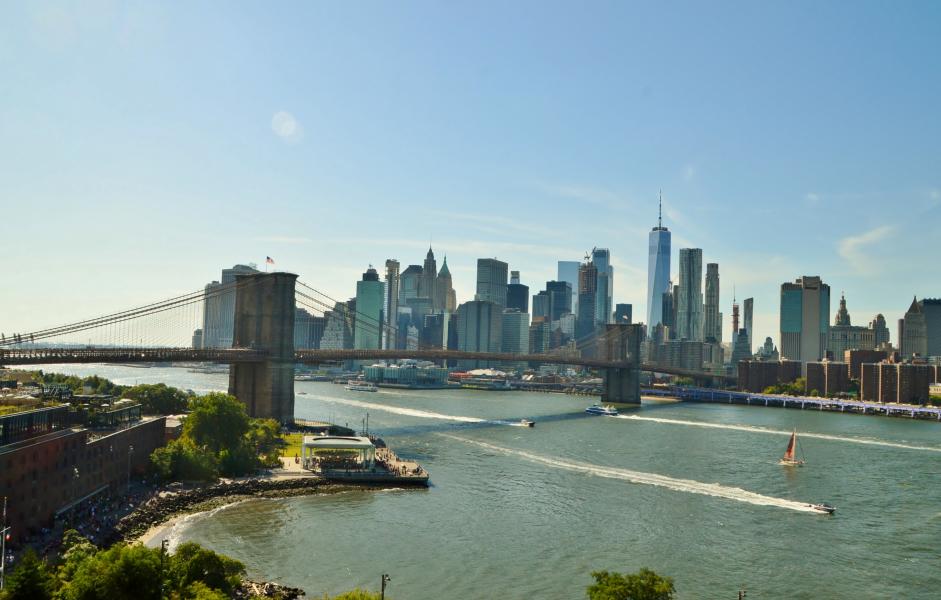 Manhattan und Brooklyn Brigde