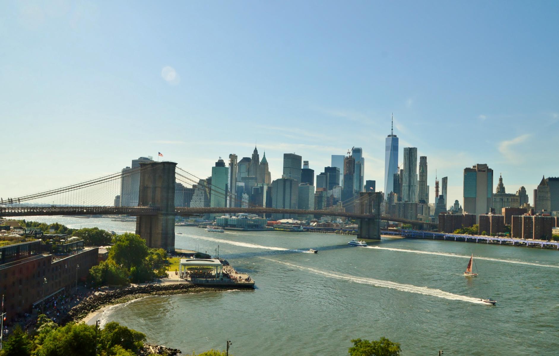 Manhattan und Brooklyn Brigde
